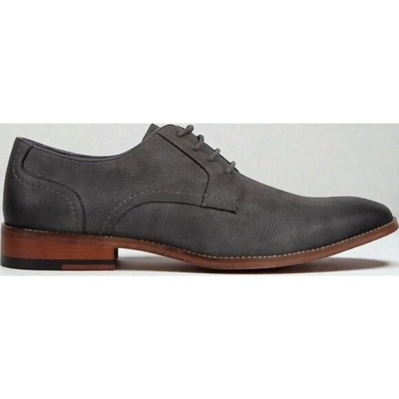 Kenneth Cole 8M NEW Unlisted Mens Gray Dress Shoes Cheer Buck Lace Up Cap Toe main image 5
